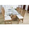 1.8m Reclaimed Teak Root Rectangular Block Dining Table with 8 Santos Chairs - 0